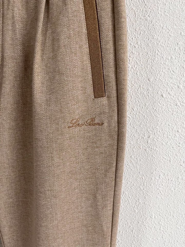 Loro Piana 诺悠翩雅lP🆕 秋冬 全品相订单，保暖有型 羊毛呢混纺松紧腰直脚休闲裤 经典百搭 