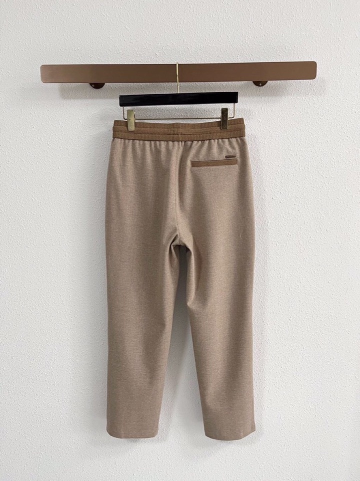 Loro Piana 诺悠翩雅lP🆕 秋冬 全品相订单，保暖有型 羊毛呢混纺松紧腰直脚休闲裤 经典百搭 