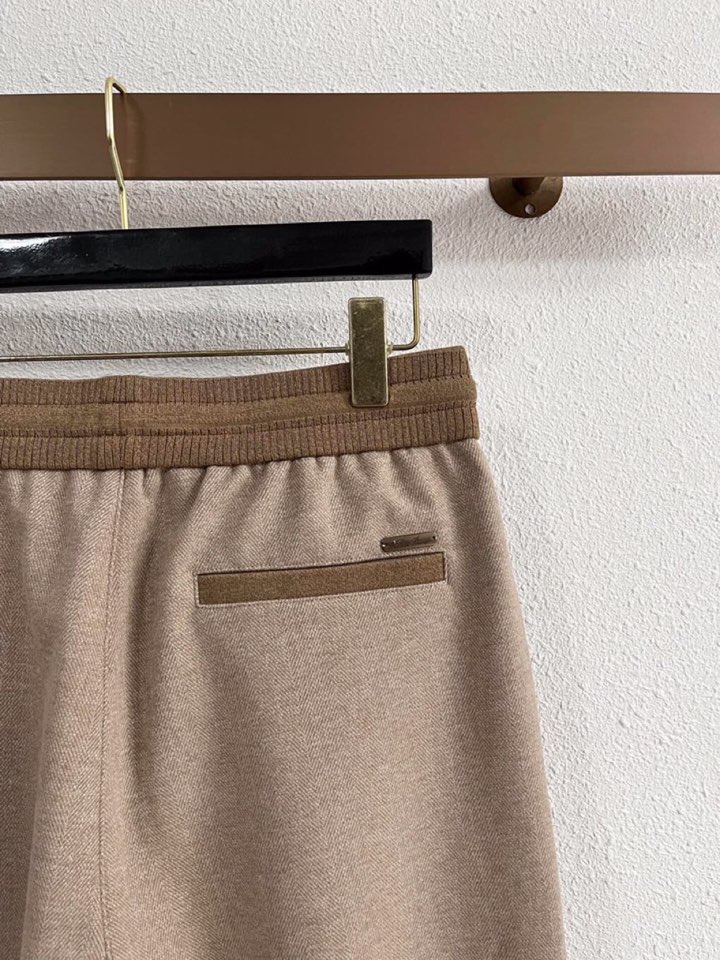 Loro Piana 诺悠翩雅lP🆕 秋冬 全品相订单，保暖有型 羊毛呢混纺松紧腰直脚休闲裤 经典百搭 