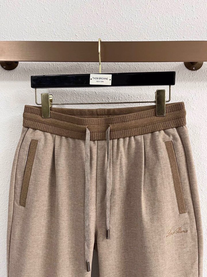 Loro Piana 诺悠翩雅lP🆕 秋冬 全品相订单，保暖有型 羊毛呢混纺松紧腰直脚休闲裤 经典百搭 