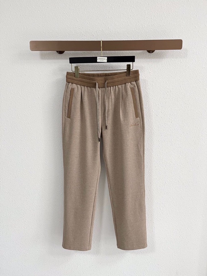 Loro Piana 诺悠翩雅lP🆕 秋冬 全品相订单，保暖有型 羊毛呢混纺松紧腰直脚休闲裤 经典百搭 