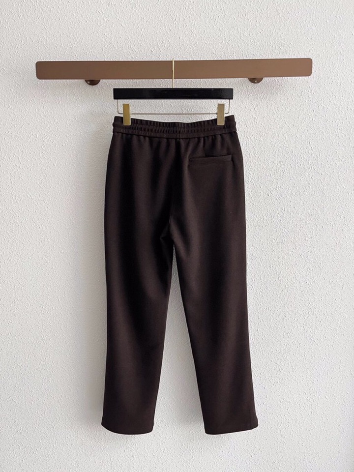 Ermenegildo Zegna 杰尼亚秋冬新款男士直筒运动裤休闲裤，羊绒羊毛混纺面料休闲裤、三标齐、