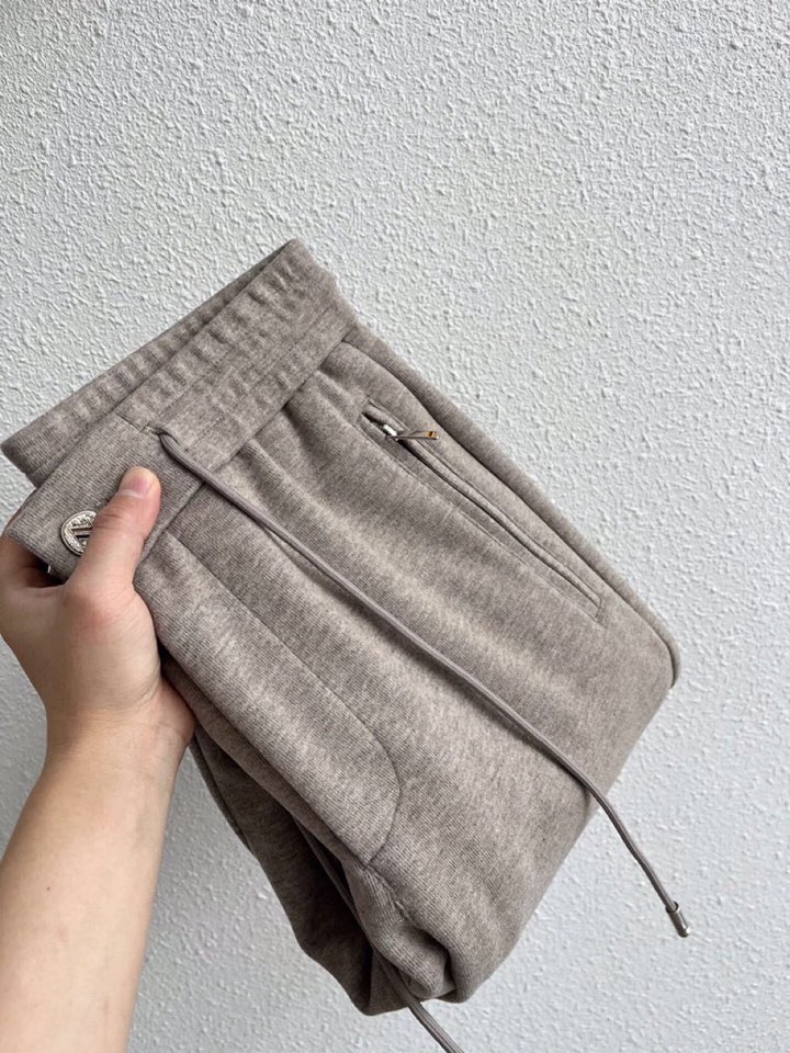 Ermenegildo Zegna 杰尼亚秋冬新款男士直筒运动裤休闲裤，羊绒羊毛混纺面料休闲裤、三标齐、