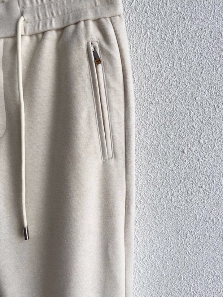 Ermenegildo Zegna 杰尼亚秋冬新款男士直筒运动裤休闲裤，羊绒羊毛混纺面料休闲裤、三标齐、