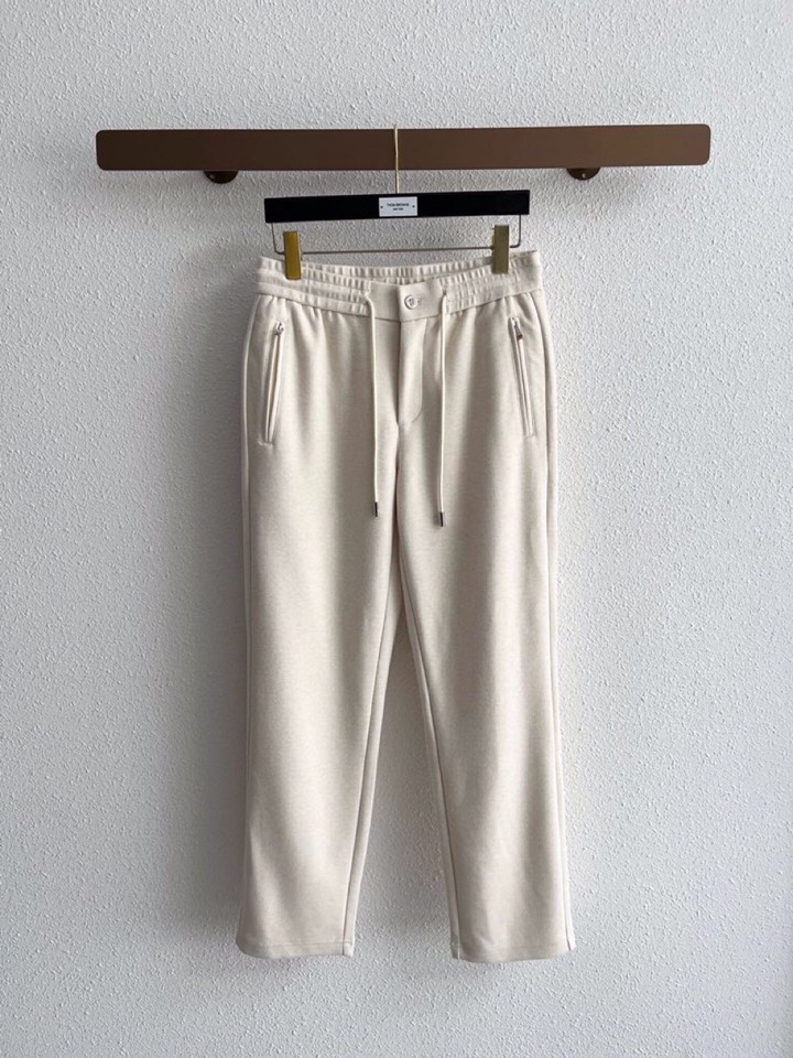 Ermenegildo Zegna 杰尼亚秋冬新款男士直筒运动裤休闲裤，羊绒羊毛混纺面料休闲裤、三标齐、