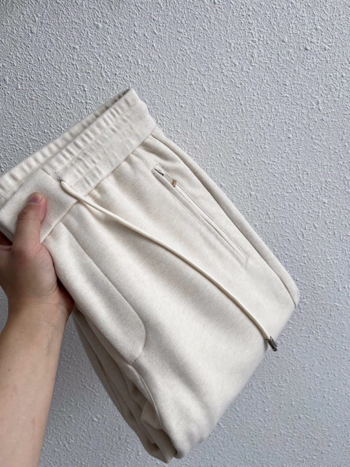 Ermenegildo Zegna 杰尼亚秋冬新款男士直筒运动裤休闲裤，羊绒羊毛混纺面料休闲裤、三标齐、