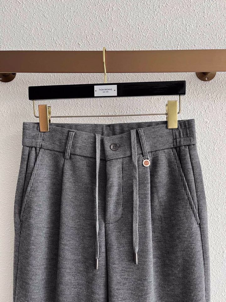 Loro Piana 诺悠翩雅lP🆕 秋冬 全品相订单，保暖有型 羊毛呢混纺松紧腰直脚休闲裤 经典百搭 