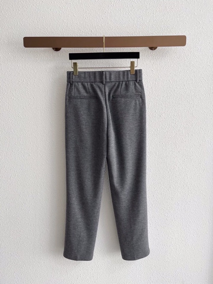 Loro Piana 诺悠翩雅lP🆕 秋冬 全品相订单，保暖有型 羊毛呢混纺松紧腰直脚休闲裤 经典百搭 