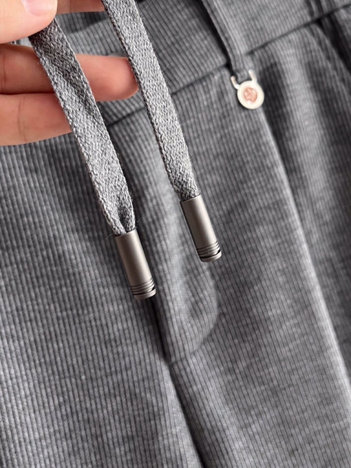 Loro Piana 诺悠翩雅lP🆕 秋冬 全品相订单，保暖有型 羊毛呢混纺松紧腰直脚休闲裤 经典百搭 