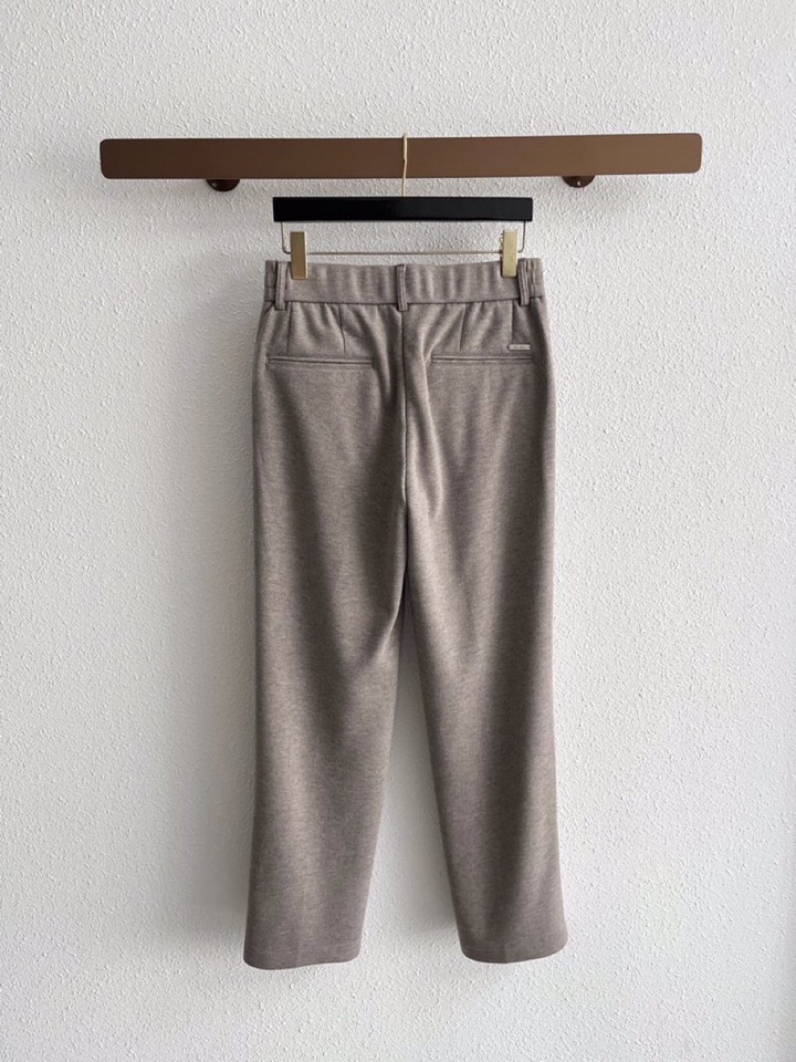 Ermenegildo Zegna 杰尼亚秋冬新款男士直筒运动裤休闲裤，羊绒羊毛混纺面料、三标齐、松紧腰