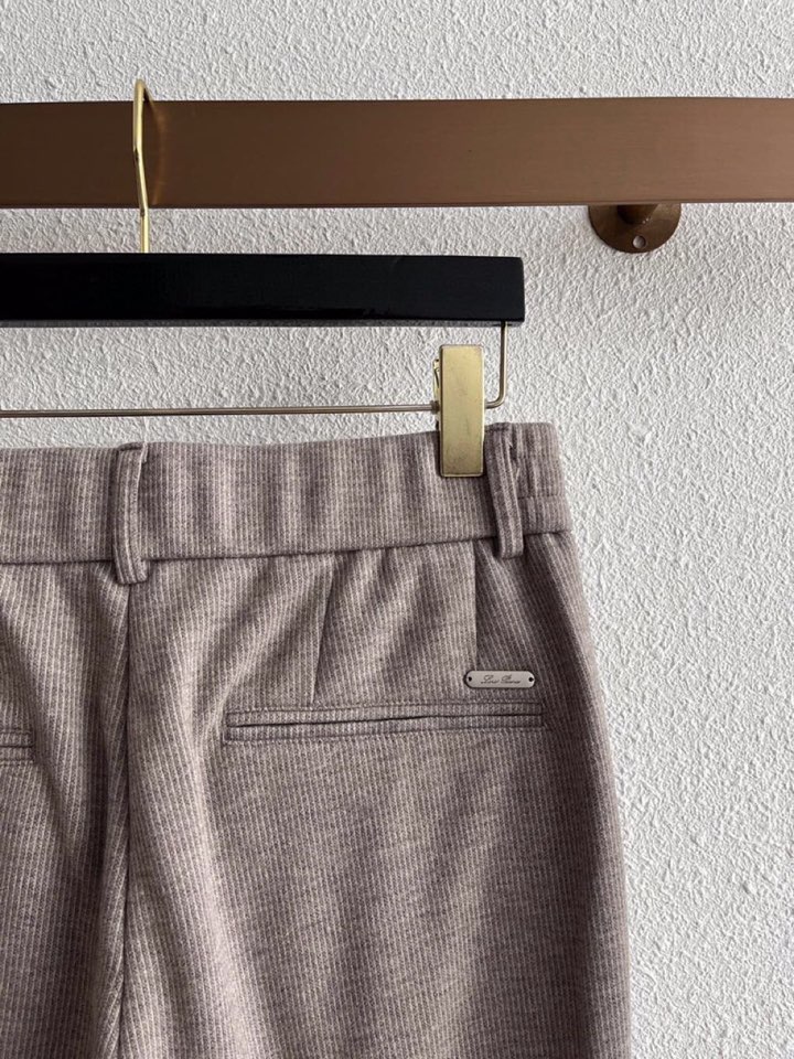 Ermenegildo Zegna 杰尼亚秋冬新款男士直筒运动裤休闲裤，羊绒羊毛混纺面料、三标齐、松紧腰