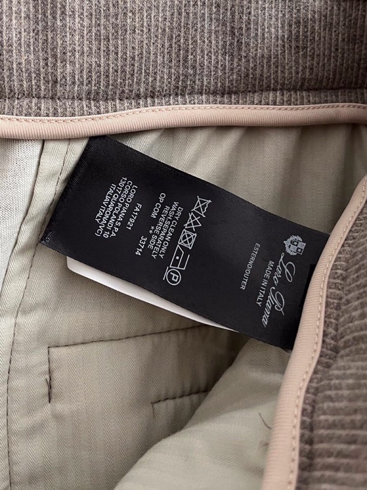 Ermenegildo Zegna 杰尼亚秋冬新款男士直筒运动裤休闲裤，羊绒羊毛混纺面料、三标齐、松紧腰