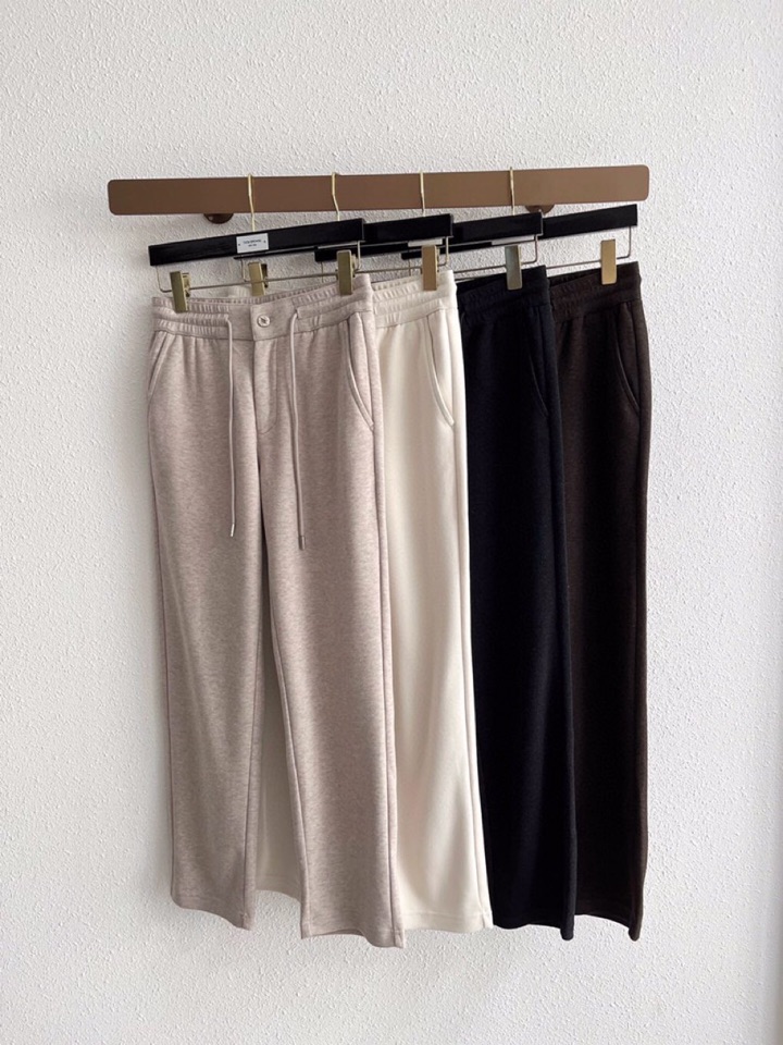 Ermenegildo Zegna 杰尼亚秋冬新款男士直筒运动裤，羊绒羊毛混纺面料休闲裤、三标齐、松紧腰