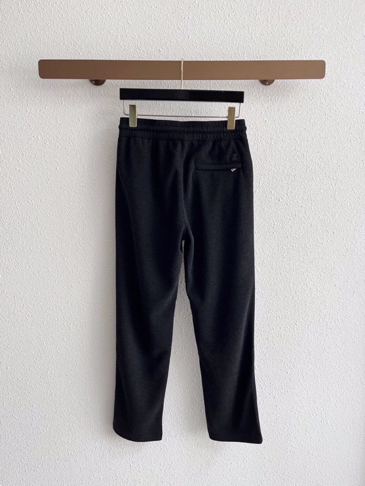 Ermenegildo Zegna 杰尼亚秋冬新款男士直筒运动裤，羊绒羊毛混纺面料休闲裤、三标齐、松紧腰