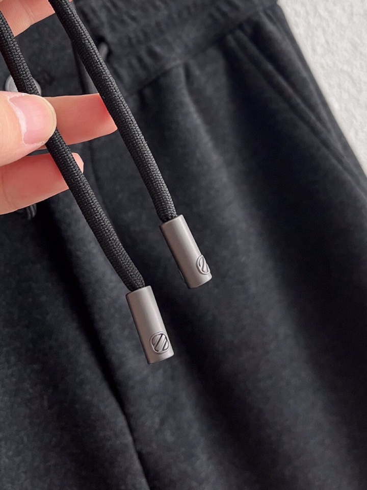 Ermenegildo Zegna 杰尼亚秋冬新款男士直筒运动裤，羊绒羊毛混纺面料休闲裤、三标齐、松紧腰