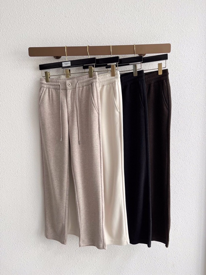 Ermenegildo Zegna 杰尼亚秋冬新款男士直筒运动裤，羊绒羊毛混纺面料休闲裤、三标齐、松紧腰