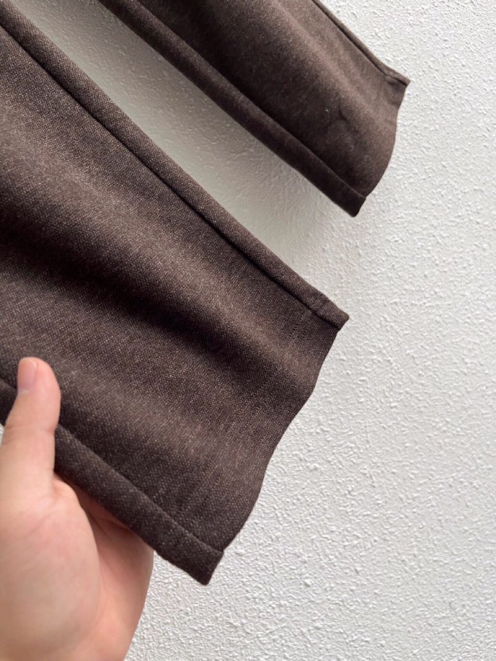 Ermenegildo Zegna 杰尼亚秋冬新款男士直筒运动裤，羊绒羊毛混纺面料休闲裤、三标齐、松紧腰