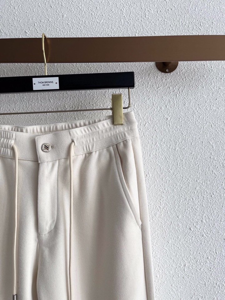 Ermenegildo Zegna 杰尼亚秋冬新款男士直筒运动裤，羊绒羊毛混纺面料休闲裤、三标齐、松紧腰