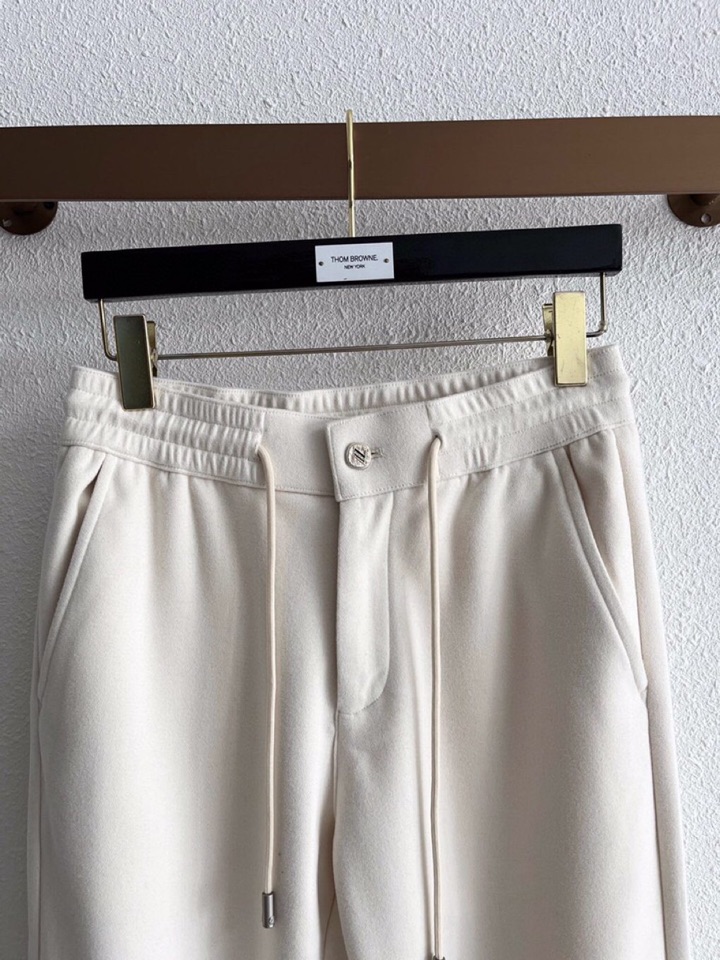 Ermenegildo Zegna 杰尼亚秋冬新款男士直筒运动裤，羊绒羊毛混纺面料休闲裤、三标齐、松紧腰