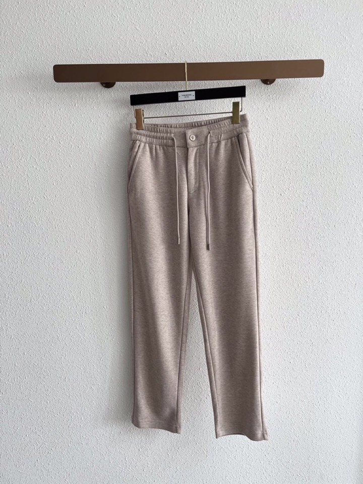 Ermenegildo Zegna 杰尼亚秋冬新款男士直筒运动裤，羊绒羊毛混纺面料休闲裤、三标齐、松紧腰