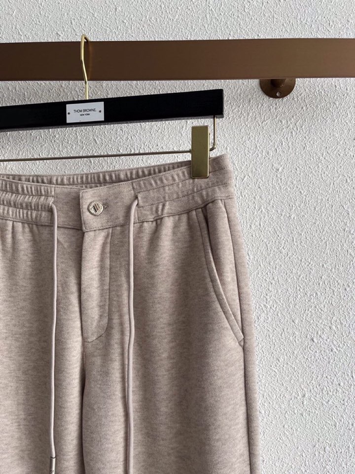 Ermenegildo Zegna 杰尼亚秋冬新款男士直筒运动裤，羊绒羊毛混纺面料休闲裤、三标齐、松紧腰