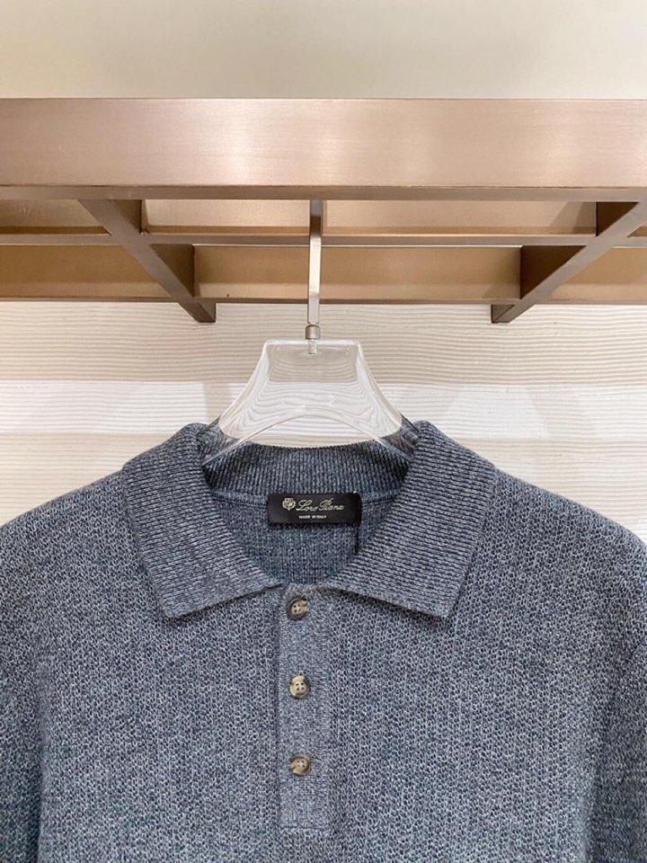 Loro Piana 诺悠翩雅 lP🆕秋冬新款老钱风 高端羊毛混纺翻领毛衣 三色\n码数：M-3xl(4