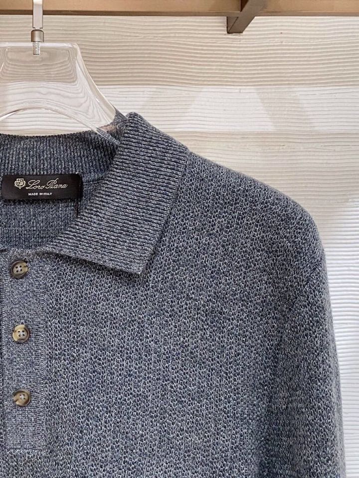 Loro Piana 诺悠翩雅 lP🆕秋冬新款老钱风 高端羊毛混纺翻领毛衣 三色\n码数：M-3xl(4