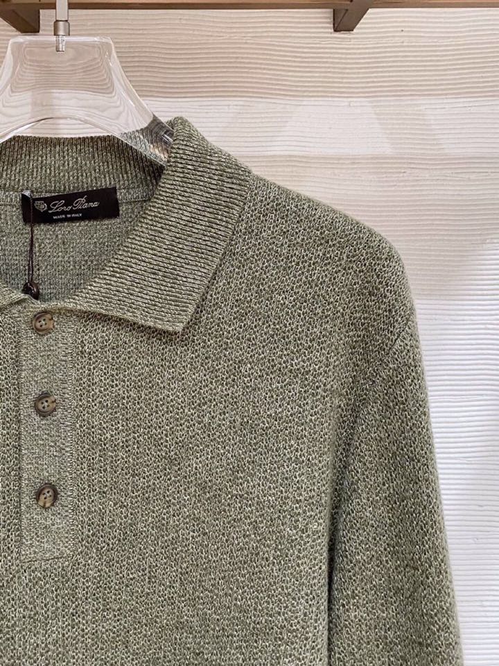 Loro Piana 诺悠翩雅 lP🆕秋冬新款老钱风 高端羊毛混纺翻领毛衣 三色\n码数：M-3xl(4