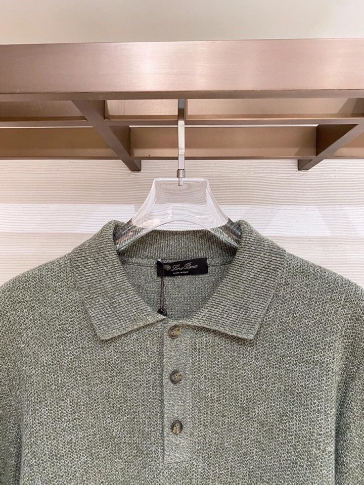 Loro Piana 诺悠翩雅 lP🆕秋冬新款老钱风 高端羊毛混纺翻领毛衣 三色\n码数：M-3xl(4