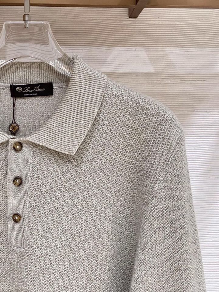 Loro Piana 诺悠翩雅 lP🆕秋冬新款老钱风 高端羊毛混纺翻领毛衣 三色\n码数：M-3xl(4