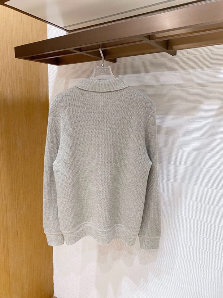 Loro Piana 诺悠翩雅 lP🆕秋冬新款老钱风 高端羊毛混纺翻领毛衣 三色\n码数：M-3xl(4