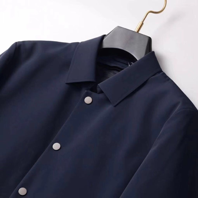 Ermenegildo Zegna 杰尼亚秋冬简约蓝色/黑色 中长款 可拆卸内胆鹅绒羽绒服 90白鸭绒 