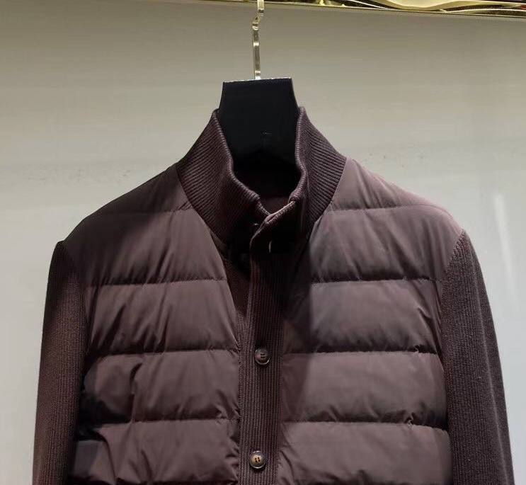 Loro Piana 诺悠翩雅lP🆕 秋冬简约拼接针织袖立领羽绒服，三色推荐， 90白鸭绒贵族高级别要求