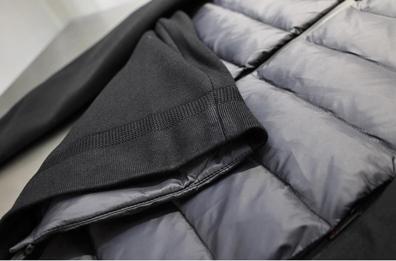 Ermenegildo Zegna 杰尼亚秋冬简约拼接针织袖连帽羽绒服 90白鸭绒 贵族高级别要求订单 