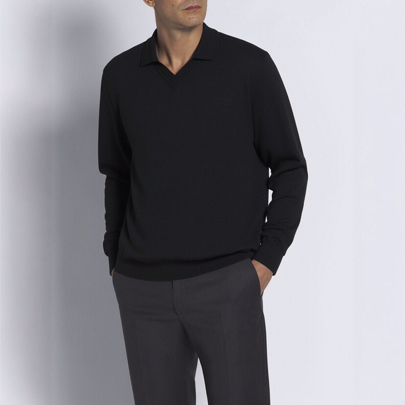 Brioni布莱奥尼 秋冬新品翻领毛衣长袖羊毛衫，作为年度最是经典单品，经过设计重新演绎，质感绝佳，手感