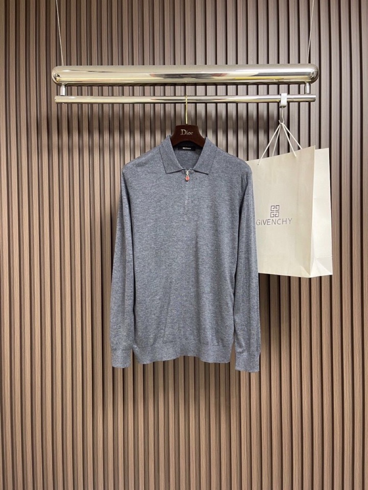 kiton 奇顿半拉链翻领毛衣针织衫，精选优质美利奴羊毛，轻盈蓬松却比普通羊毛更保暖，室内外自由切换，告