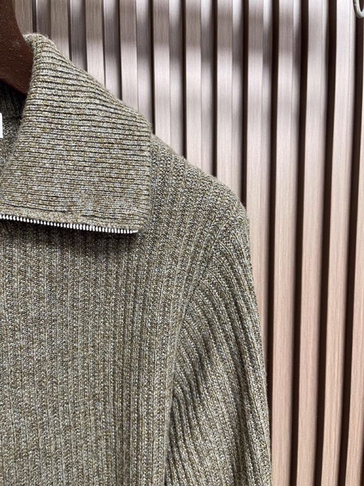 Brunello Cucinelli BC秋冬新款半拉链针织毛衣，经典设计感与颜值爆棚的外套，品质更是无
