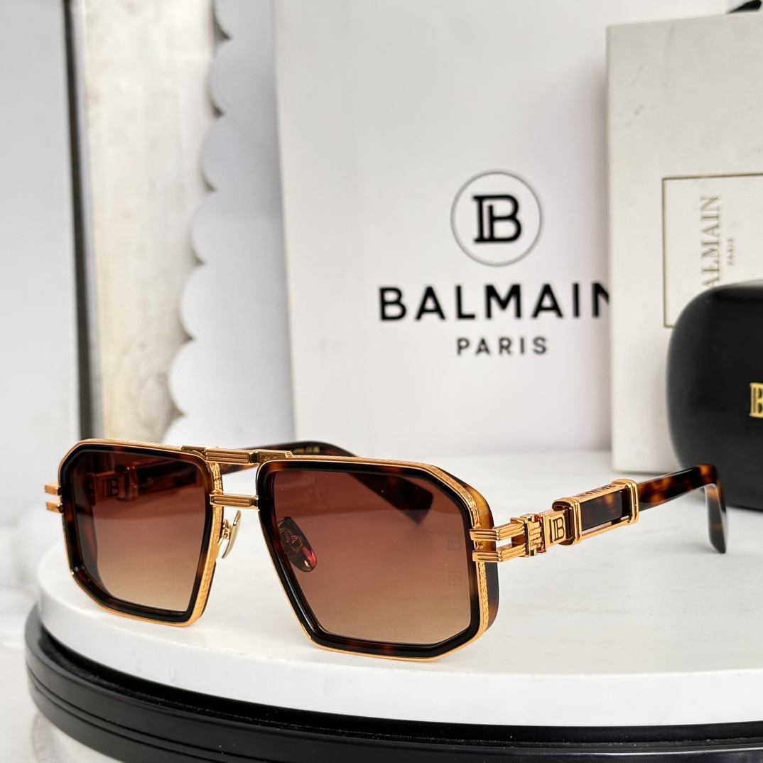 ‼️BALMAIN 巴尔曼🍁🍁🍁MODEL：BPS-278-57//BLK- GLD🍁🍁🍁SIZE：57