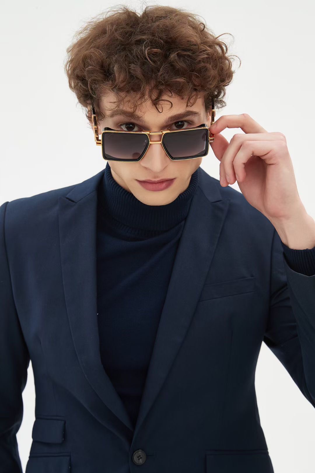 ‼️ 模特图 BALMAIN 巴尔曼🍁🍁🍁MODEL：BPS-277-57//BLK- GLD🍁🍁🍁SI