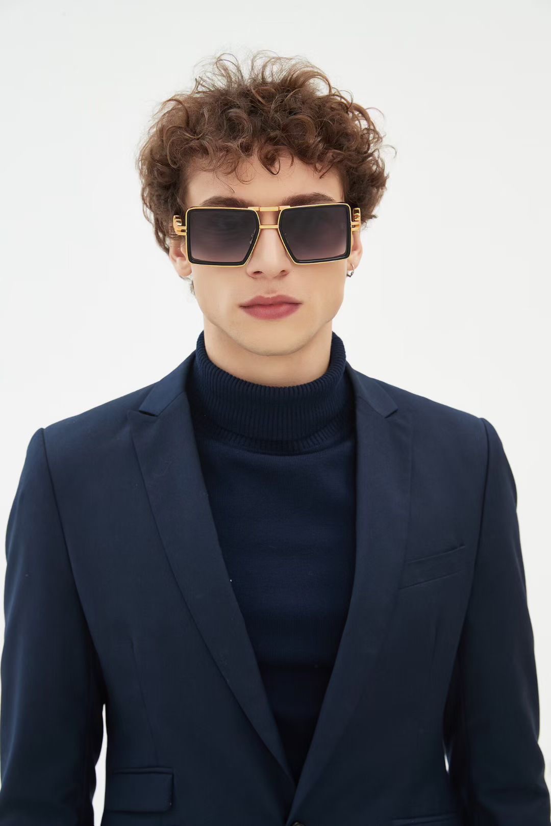 ‼️ 模特图 BALMAIN 巴尔曼🍁🍁🍁MODEL：BPS-277-57//BLK- GLD🍁🍁🍁SI