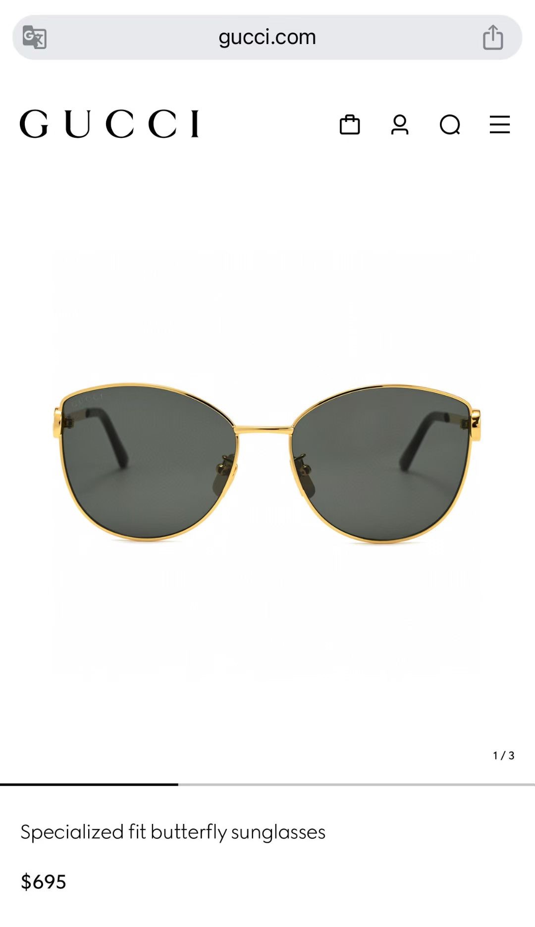 ‼️钻石➕10 官网图 GUCC*🐝🐝🐝MODEL：GG2049O🐝🐝🐝SIZE：57口17-135🐝🐝