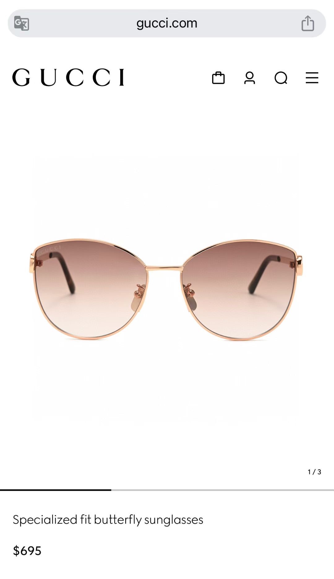 ‼️钻石➕10 官网图 GUCC*🐝🐝🐝MODEL：GG2049O🐝🐝🐝SIZE：57口17-135🐝🐝