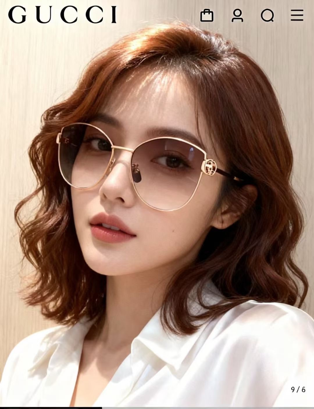 ‼️钻石➕10 官网图 GUCC*🐝🐝🐝MODEL：GG2049O🐝🐝🐝SIZE：57口17-135🐝🐝