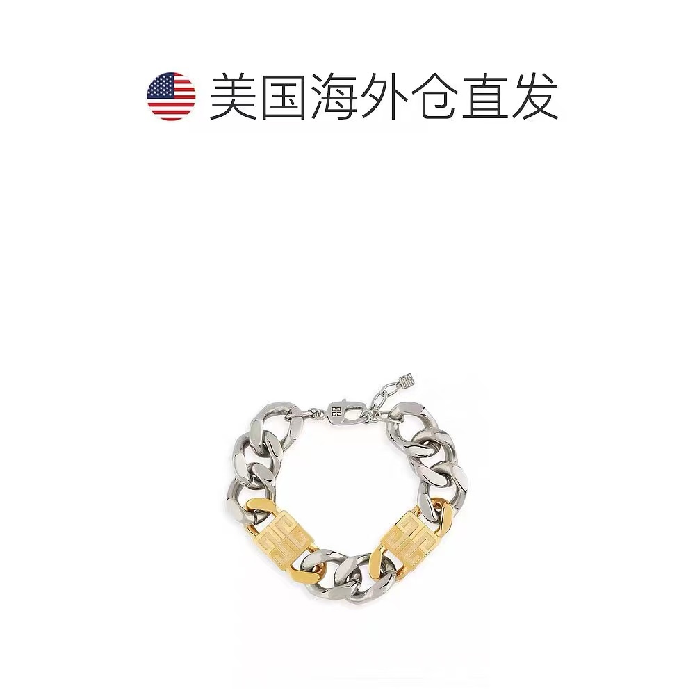 】Givenchy 纪梵希 手链，高端品质专柜同材质，独家实拍，采用金属材质手工组装出(G)形链环，呈现