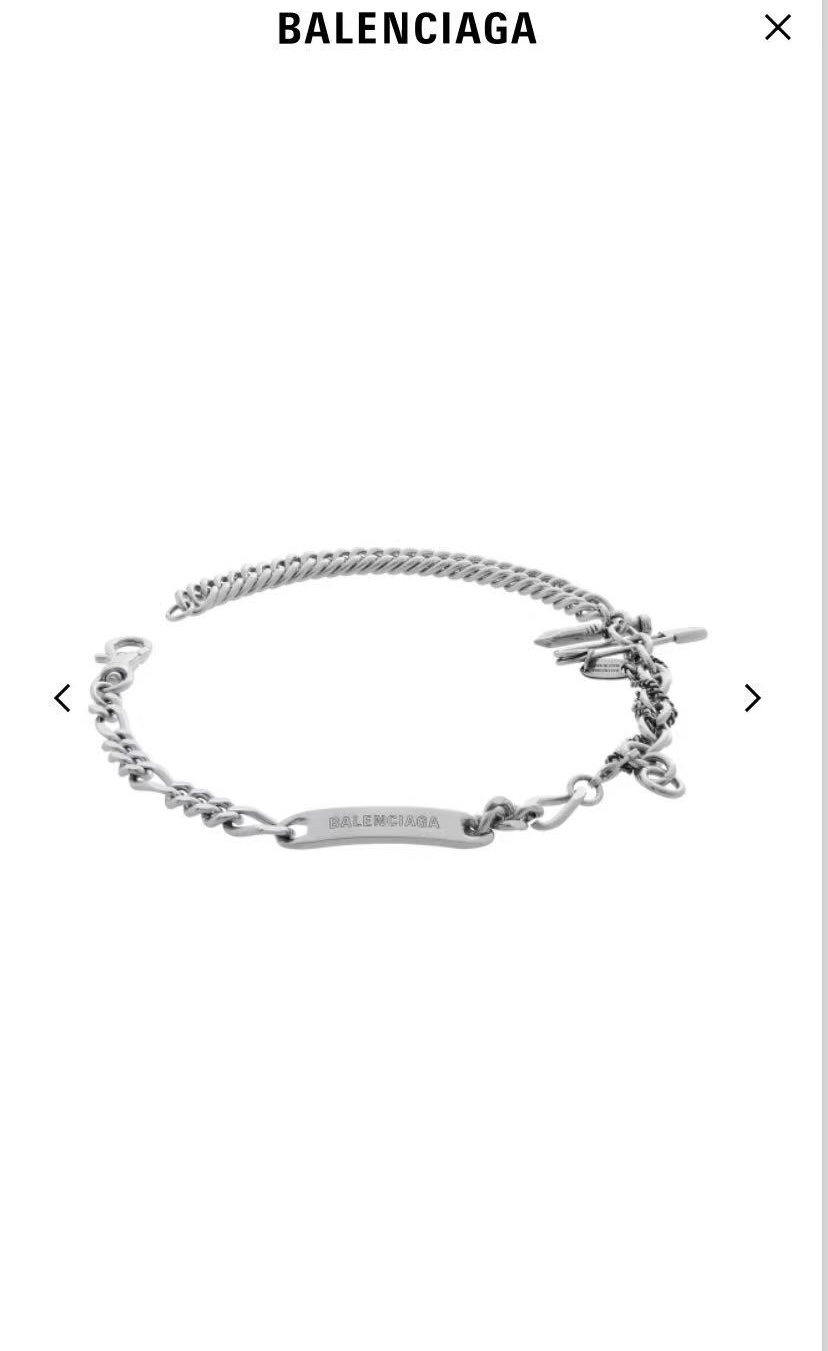 】巴黎世家 Balenciaga 项链/手链 两用 简单大方 大牌金质感饱满 ，搭配衣服超好看 ！