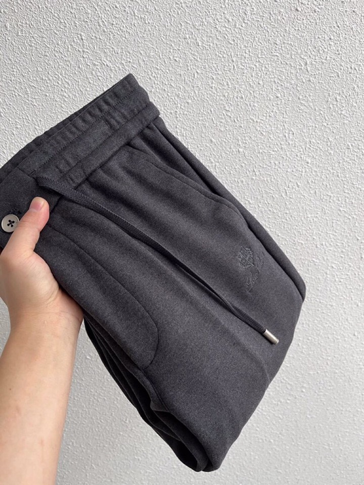 Loro Piana 诺悠翩雅lP🆕 秋冬 全品相订单，保暖有型 羊毛呢混纺松紧腰直脚休闲裤 经典百搭 