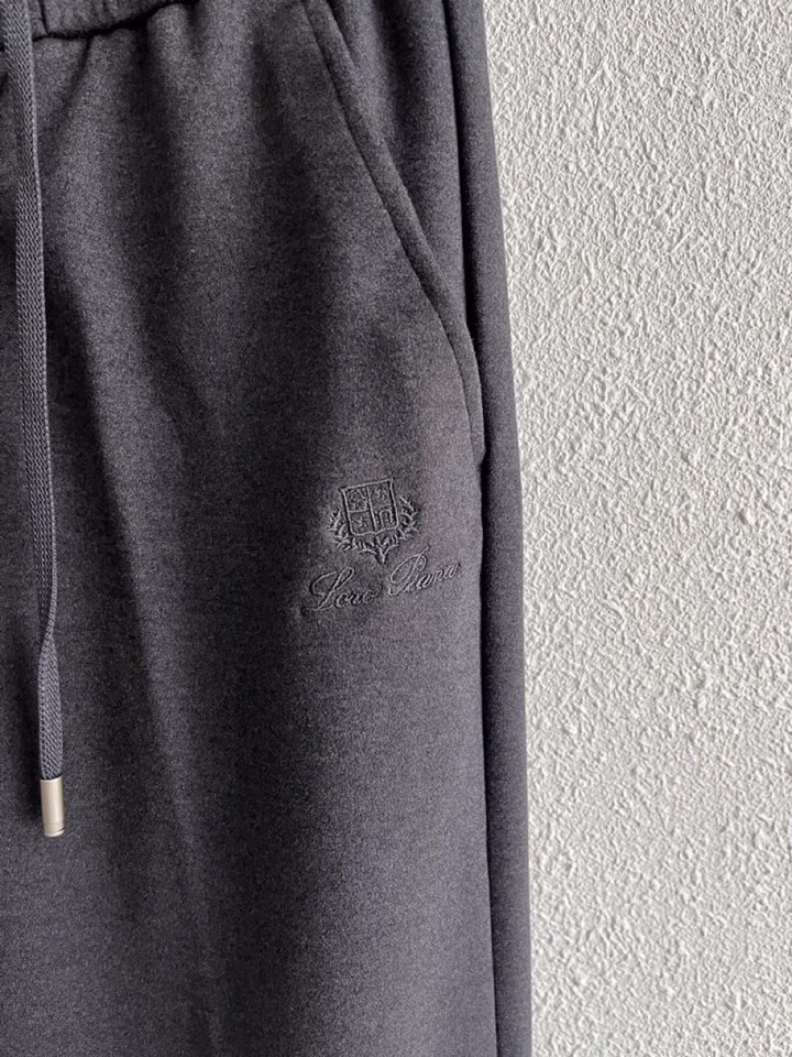 Loro Piana 诺悠翩雅lP🆕 秋冬 全品相订单，保暖有型 羊毛呢混纺松紧腰直脚休闲裤 经典百搭 