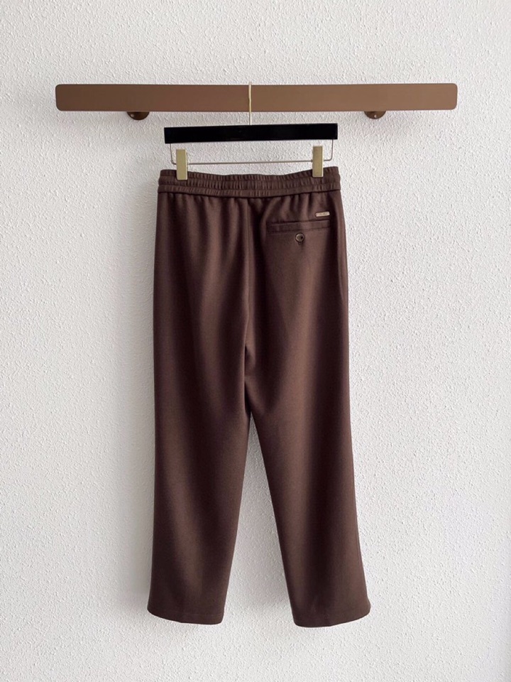 Loro Piana 诺悠翩雅lP🆕 秋冬 全品相订单，保暖有型 羊毛呢混纺松紧腰直脚休闲裤 经典百搭 