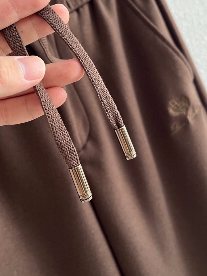 Loro Piana 诺悠翩雅lP🆕 秋冬 全品相订单，保暖有型 羊毛呢混纺松紧腰直脚休闲裤 经典百搭 