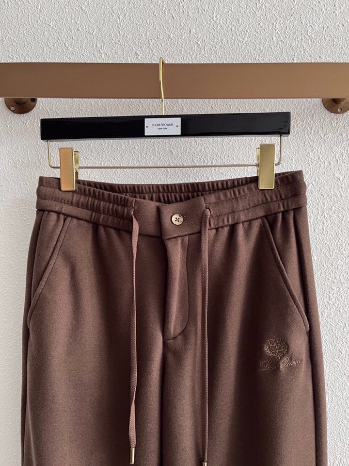 Loro Piana 诺悠翩雅lP🆕 秋冬 全品相订单，保暖有型 羊毛呢混纺松紧腰直脚休闲裤 经典百搭 